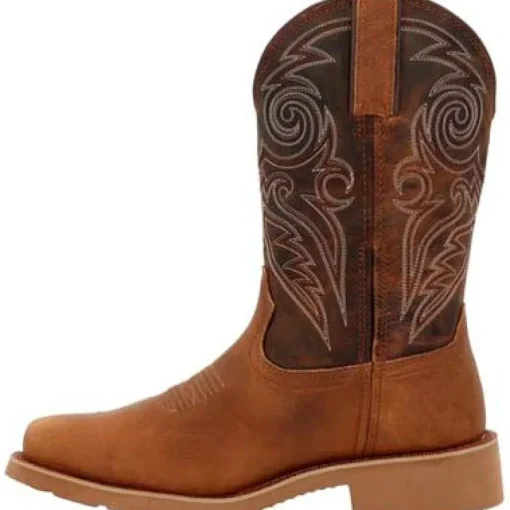 Rocky Men's Monocrepe 12" Square Toe WP Western Boot -Brown- RKW0438