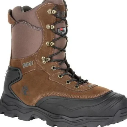 Rocky Men's Multi-Trax 8" Soft Toe WP 800G Ins Outdoor Boot- Brown- RKS0417