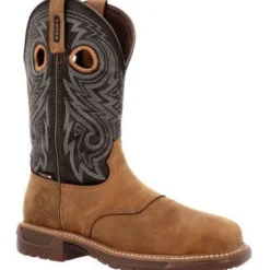 Rocky Men's Original Ride 11" Comp Toe WP Western Work Boot -Brown- RKW0391