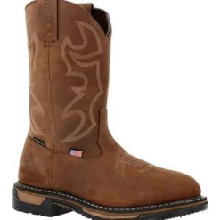 Rocky Men's Original Ride 11" RT Waterproof Western Work Boot -Brown- RKW0420