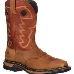 Rocky Men's Original Ride Waterproof Western Boot - Brown - RKYW039