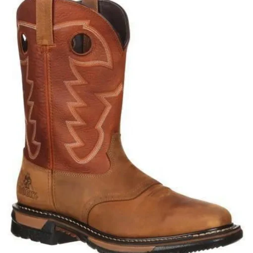 Rocky Men's Original Ride Waterproof Western Boot - Brown - RKYW039