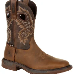 Rocky Men's Original Ride FLX 11" Sqr Toe WP Western Work Boot- RKW0336