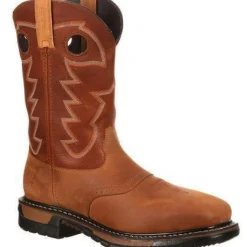 Rocky Men's Original Ride Steel Toe WP Western Boot- Brown- RKYW041
