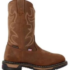 Rocky Men's Original Ride 11" RT Waterproof Western Work Boot -Brown- RKW0420