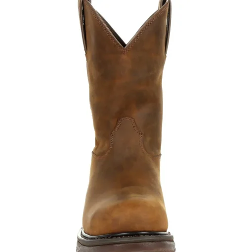 Rocky Men's Original Ride Steel Toe WP Western Work Boot Brown RKW0306