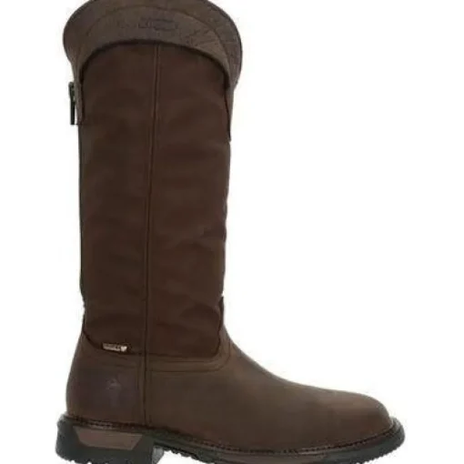 Rocky Men's Original Ride FLX 16" Comp Toe WP Snake Boot- Brown- RKW0347