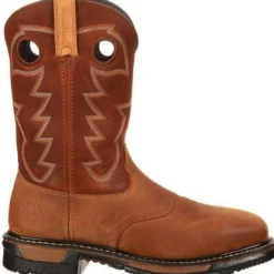 Rocky Men's Original Ride Steel Toe WP Western Boot- Brown- RKYW041
