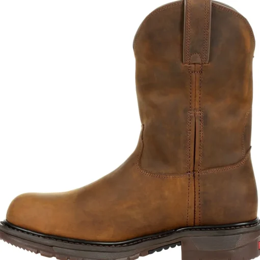 Rocky Men's Original Ride Steel Toe WP Western Work Boot Brown RKW0306