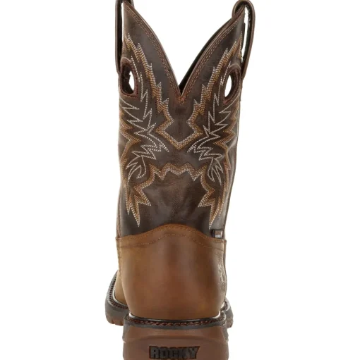 Rocky Men's Original Ride FLX 11" Sqr Toe WP Western Work Boot- RKW0336