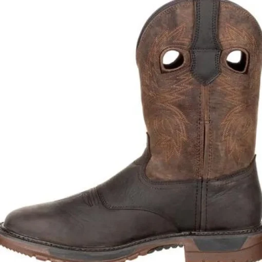 Rocky Men's Original Ride 11" Square Toe WP Western Boot -Brown- RKW0234