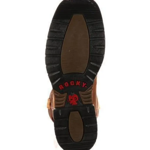 Rocky Men's Original Ride Steel Toe WP Western Boot- Brown- RKYW041