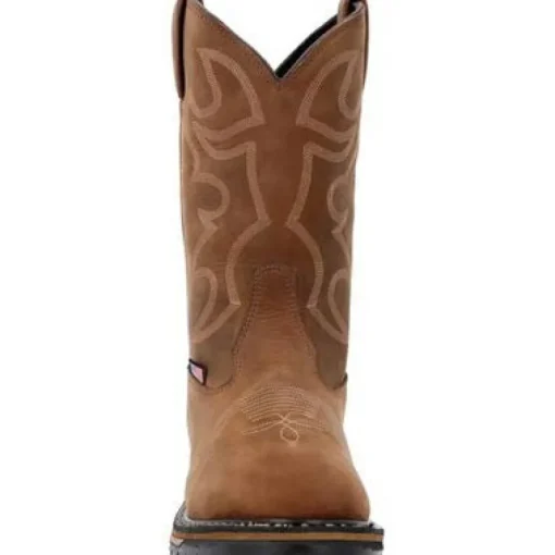 Rocky Men's Original Ride 11" RT Waterproof Western Work Boot -Brown- RKW0420
