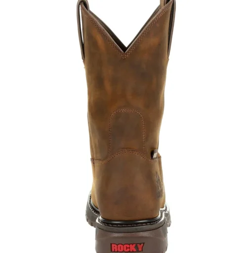 Rocky Men's Original Ride Steel Toe WP Western Work Boot Brown RKW0306