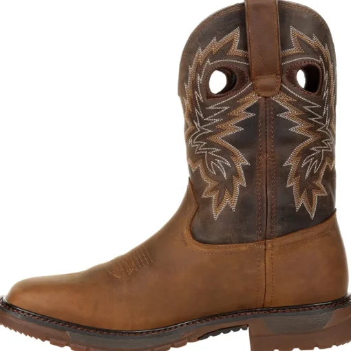 Rocky Men's Original Ride FLX 11" Sqr Toe WP Western Work Boot- RKW0336