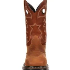 Rocky Men's Original Ride Steel Toe WP Western Boot- Brown- RKYW041