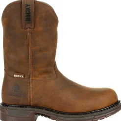 Rocky Men's Original Ride Steel Toe WP Western Work Boot Brown RKW0306