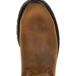 Rocky Men's Original Ride Steel Toe WP Western Work Boot Brown RKW0306