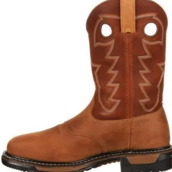 Rocky Men's Original Ride Steel Toe WP Western Boot- Brown- RKYW041