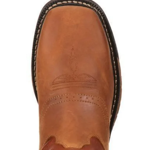 Rocky Men's Original Ride Steel Toe WP Western Boot- Brown- RKYW041