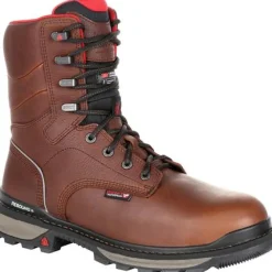 Rocky Men's Rams Horn 8" Comp Toe WP Ins Work Boot - Brown - RKK0284