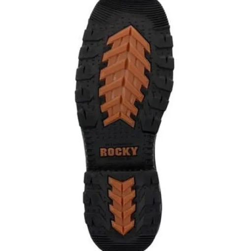 Rocky Men's Rams Horn 9" Comp Toe WP Western Work Boot -Brown- RKW0407