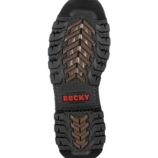 Rocky Men's Rams Horn 8" Comp Toe WP Ins Work Boot - Brown - RKK0284
