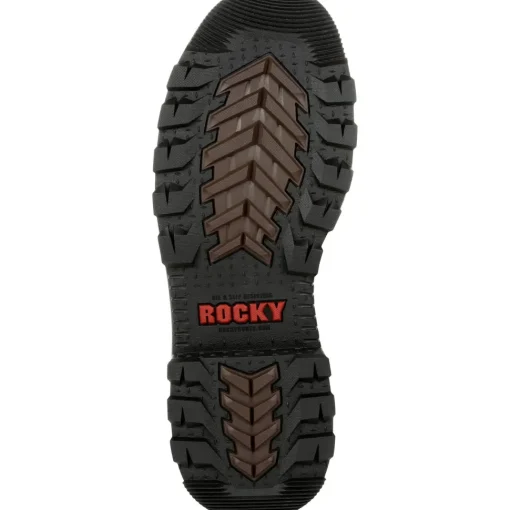 Rocky Men's Rams Horn 10" Comp Toe WP Pull-On Work Boot- Brown- RKK0315