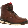 Rocky Men's Rams Horn 6" Waterproof Wedge Work Boot - Brown - RKK0321