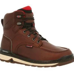 Rocky Men's Rams Horn 6" Waterproof Wedge Work Boot - Brown - RKK0321