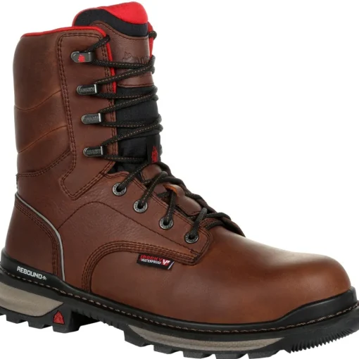 Rocky Men's Rams Horn 8" Waterproof Work Boot - Brown - RKK0296