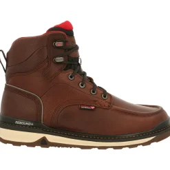 Rocky Men's Rams Horn 6" Waterproof Wedge Work Boot - Brown - RKK0321