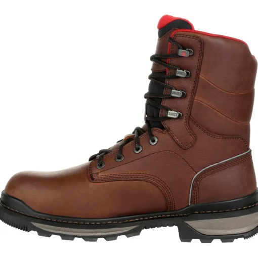 Rocky Men's Rams Horn 8" Waterproof Work Boot - Brown - RKK0296