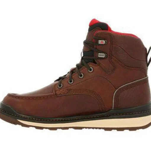 Rocky Men's Rams Horn 6" Waterproof Wedge Work Boot - Brown - RKK0321