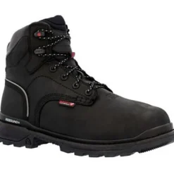 Rocky Men's Rams Horn 9" WP Comp Toe Met Guard Work Boot -Black- RKK0393