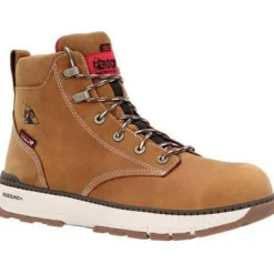 Rocky Men's Rebound 6" Comp Toe WP Wedge Work Boot -Brown- RKK0451