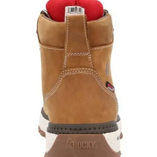 Rocky Men's Rebound 6" Comp Toe WP Wedge Work Boot -Brown- RKK0451
