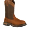 Rocky Men's Ride 10" WP 200G Ins Wellington Work Boot- Brown- FQ0002867