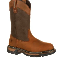 Rocky Men's Ride 10" WP 200G Ins Wellington Work Boot- Brown- FQ0002867