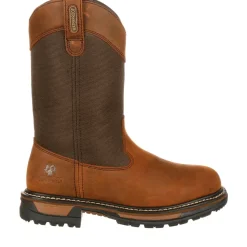 Rocky Men's Ride 10" WP 200G Ins Wellington Work Boot- Brown- FQ0002867