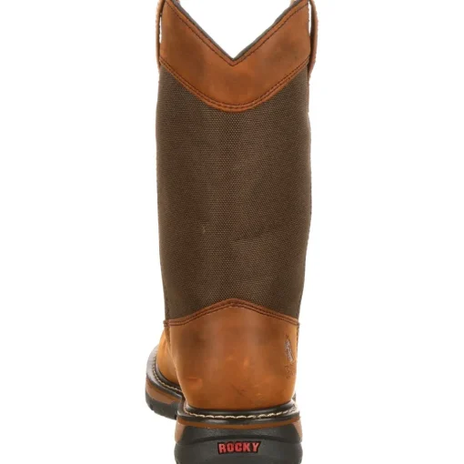Rocky Men's Ride 10" WP 200G Ins Wellington Work Boot- Brown- FQ0002867