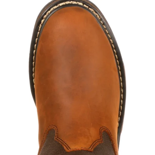 Rocky Men's Ride 10" WP 200G Ins Wellington Work Boot- Brown- FQ0002867