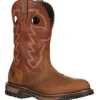 Rocky Men's Ride Branson Saddle 11" Soft Toe WP Western Boot -Brown- FQ0002775