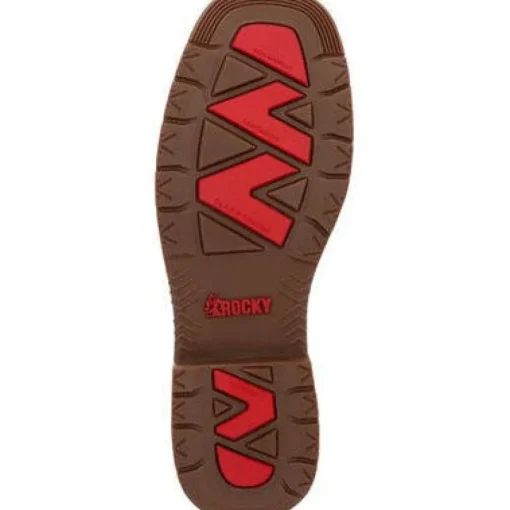 Rocky Men's Rugged Trail 11" Square Toe WP Western Boot -Brown- RKW0366