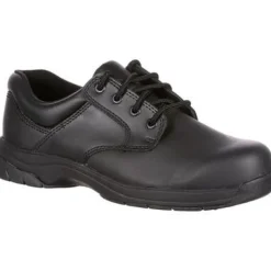 Rocky Men's Slipstop 911 4" Soft Toe WP Oxford Duty Shoe- Black- FQ0002034
