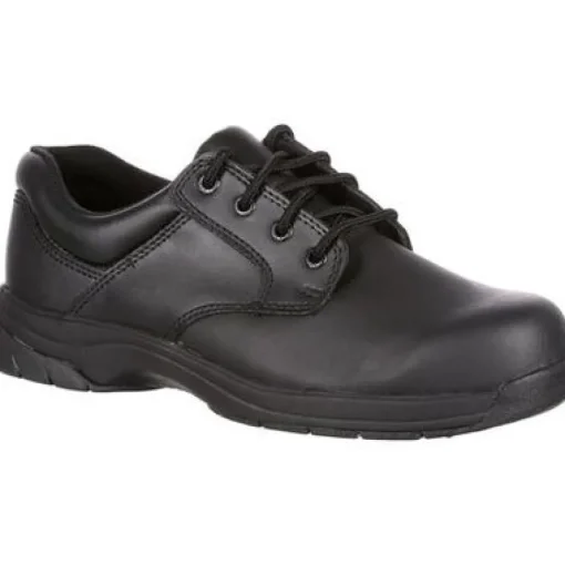Rocky Men's Slipstop 911 4" Soft Toe WP Oxford Duty Shoe- Black- FQ0002034