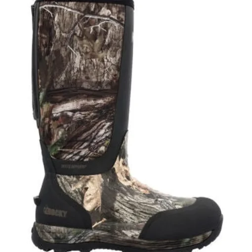 Rocky Men's Stryker Mossy Oak 16" WP 800G Rubber Work Boot Golden RKS0601