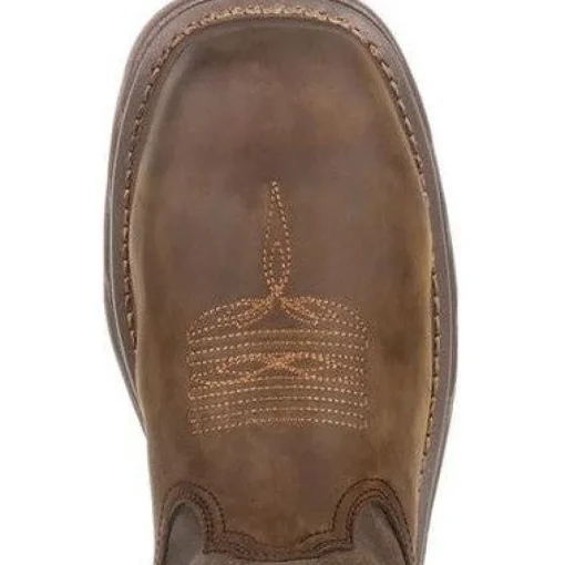 Rocky Men's TPU Heel 11" Square Toe WP Met Guard Western Boot -Brown- RKW0288