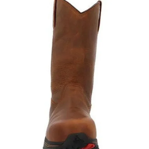 Rocky Men's Treadflex 11" Comp Toe WP Wellington Work Boot- Crazy Horse- RKK0469