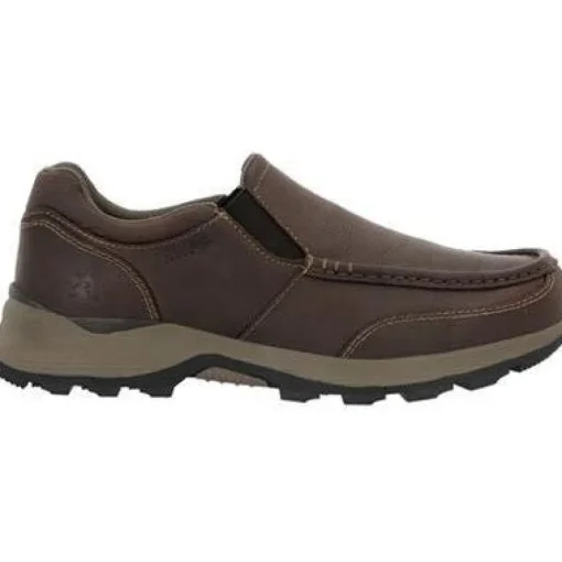 Rocky Men's Trophy Series 3" Soft Toe WP Slip On Outdoor Shoe - Brown- RKS0658